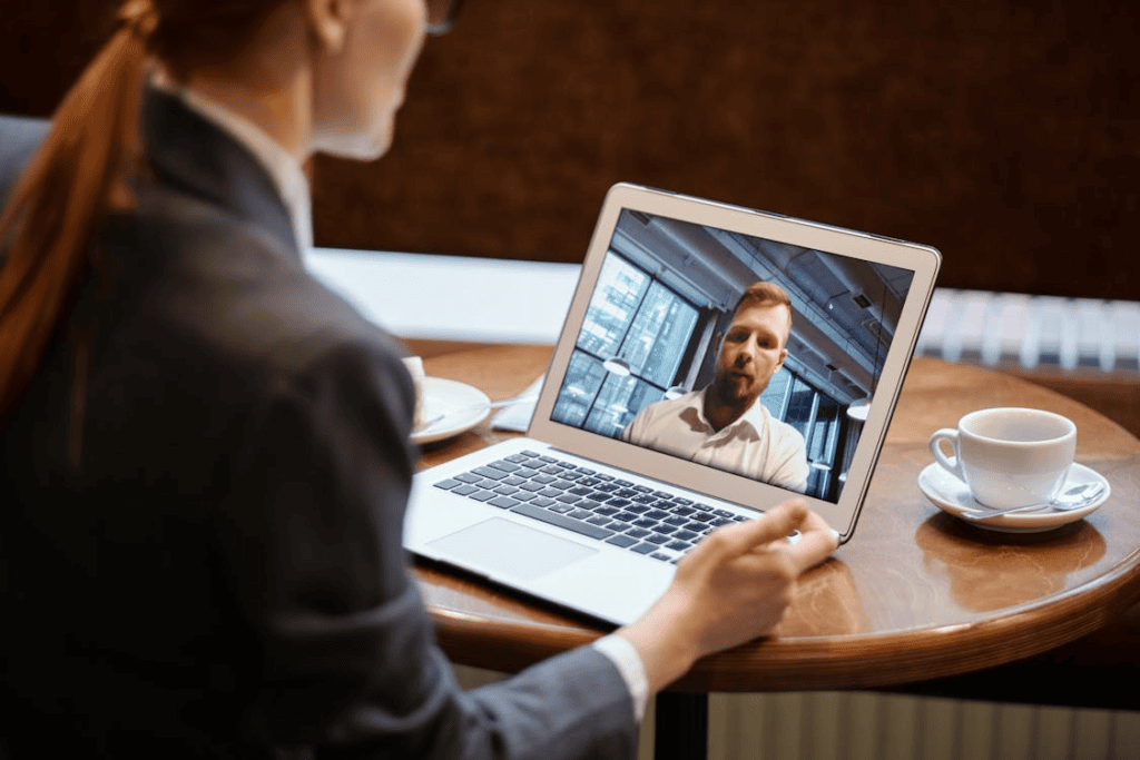 woman on a video conference