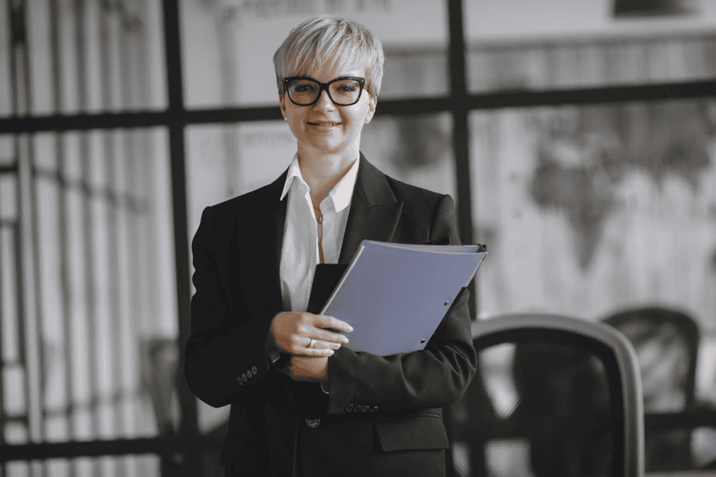 woman in a business suit