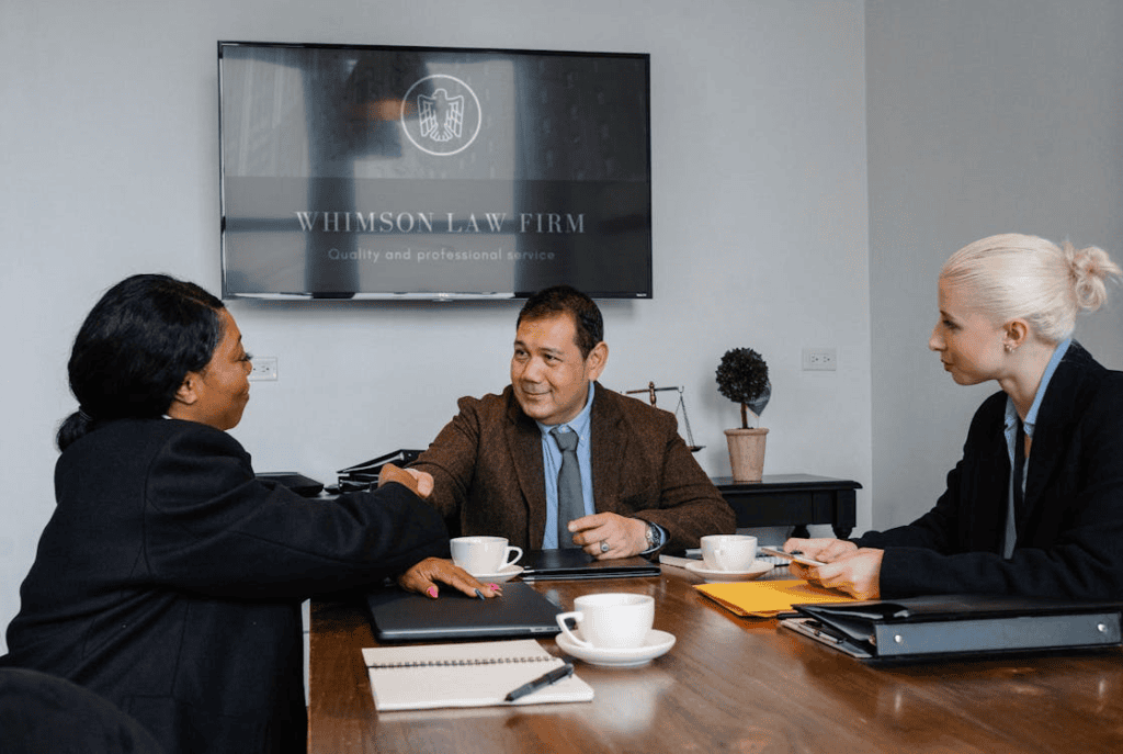 lawyers shaking hands